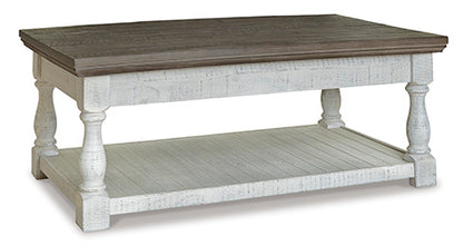 Havalance White Gray Lift-Top Coffee Table