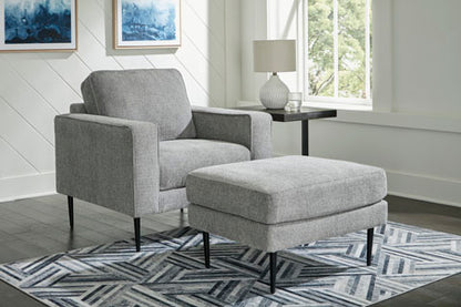 Hazela Charcoal Ottoman
