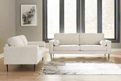 Hazela Sandstone Sofa and Loveseat Set