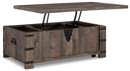 Hollum Rustic Brown Lift-Top Coffee Table