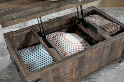 Hollum Rustic Brown Lift-Top Coffee Table