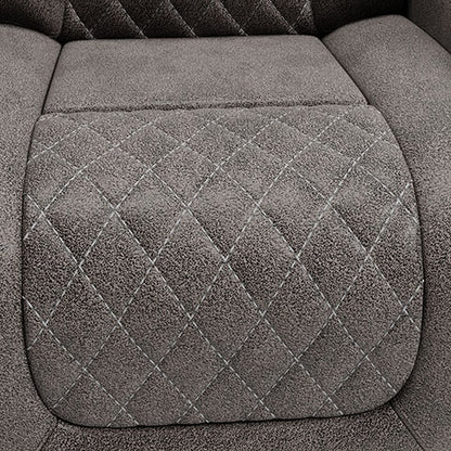 HyllMont Gray Power Reclining Sofa