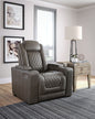 HyllMont Gray Power Recliner