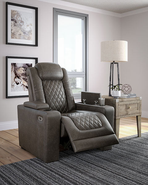 HyllMont Gray Power Recliner