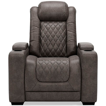 HyllMont Gray Power Recliner