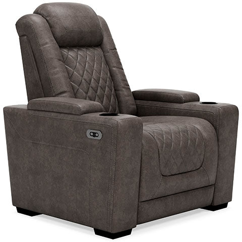 HyllMont Gray Power Recliner