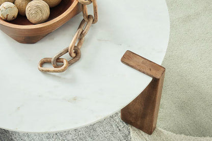 Isanti White Round Coffee Table