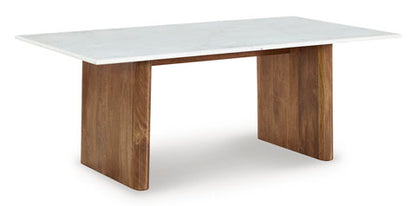 Isanti White and Light Brown Coffee Table