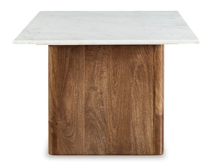 Isanti White and Light Brown Coffee Table