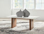 Isanti White and Light Brown Coffee Table