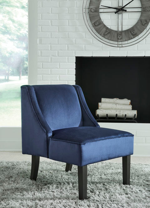 Janesley Navy Blue Accent Chair