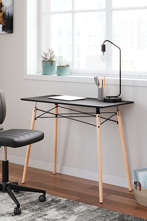 Jaspeni Black Home Office Desk