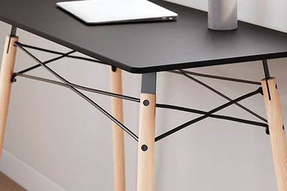 Jaspeni Black Home Office Desk