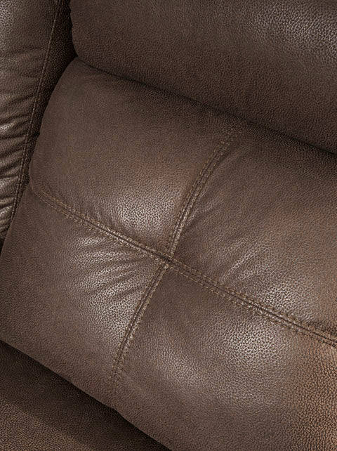 Jesolo Coffee Reclining Loveseat with Console