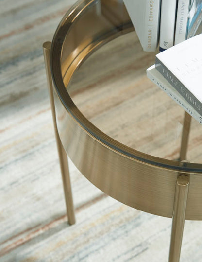 Jettaya Brushed Brass Coffee and End Tables