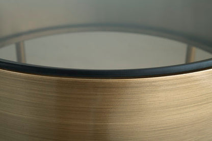 Jettaya Brushed Brass Coffee and End Tables