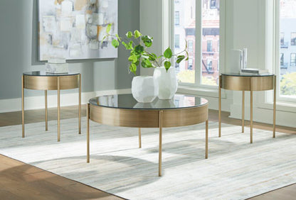 Jettaya Brushed Brass Coffee and End Tables