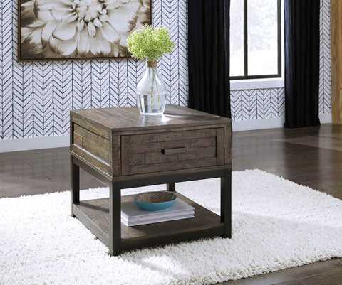 Johurst Grayish Brown End Table