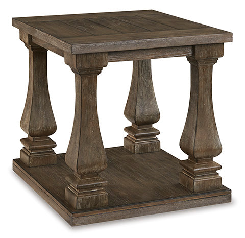 Johnelle Weathered Gray End Table