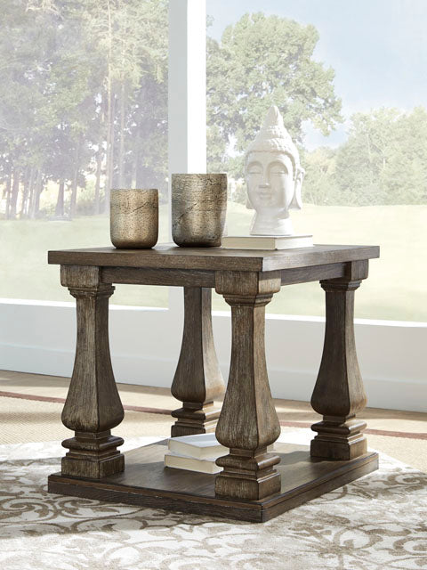 Johnelle Weathered Gray End Table