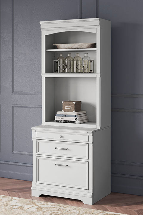 Kanwyn White Bookcase with Hutch