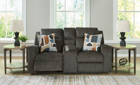 Kanlow Dusk DBL Rec Loveseat w/Console