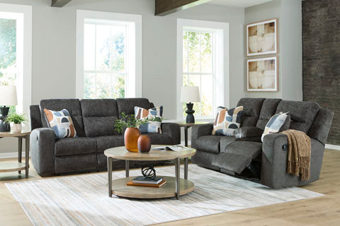 Kanlow Dusk Reclining Sofa and Loveseat Set