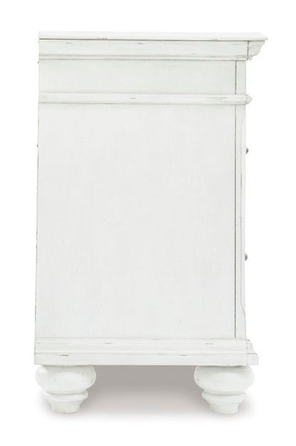 Kanwyn Whitewash Three Drawer Night Stand