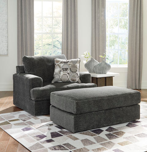 Karinne Smoke Oversized Accent Ottoman