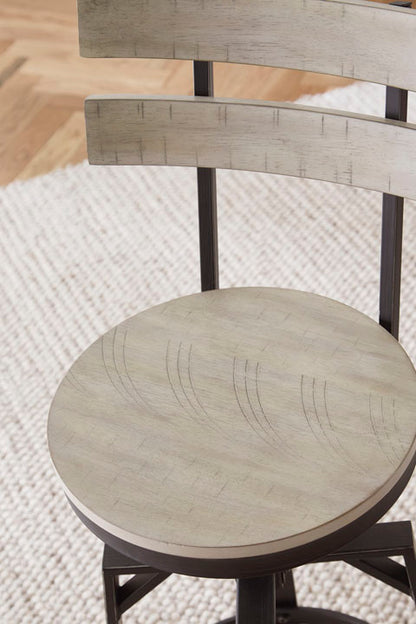 Karisslyn Whitewashed Counter Height Dining Table and 2 Barstools Set