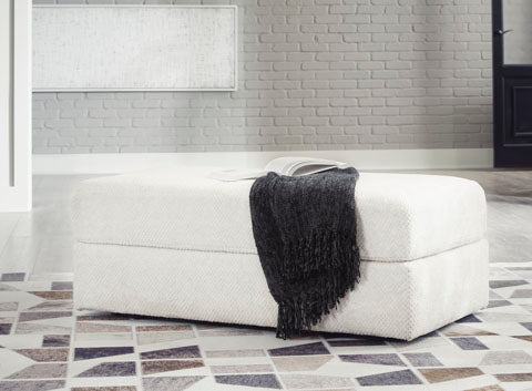 Karinne Linen Oversized Accent Ottoman