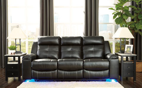 Kempten Black Reclining Sofa