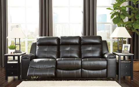 Kempten Black Reclining Sofa