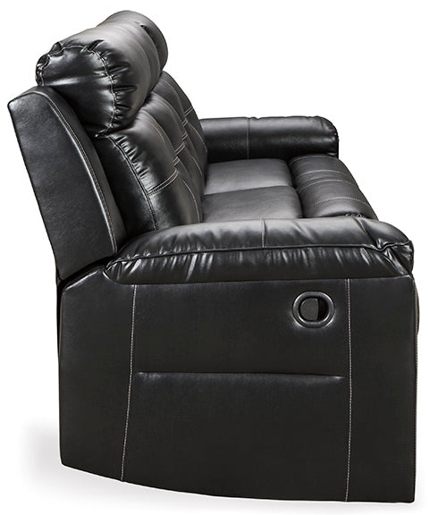 Kempten Black Reclining Sofa