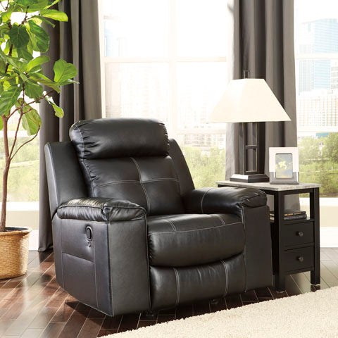 Kempten Black Pull Tab Recliner