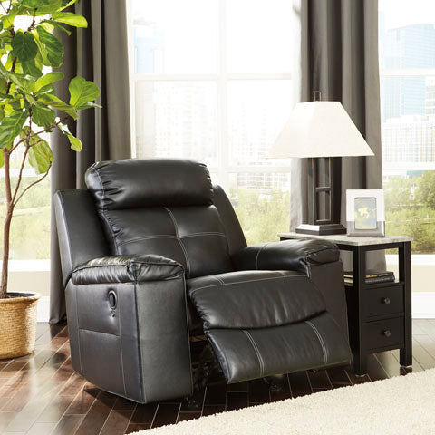 Kempten Black Pull Tab Recliner