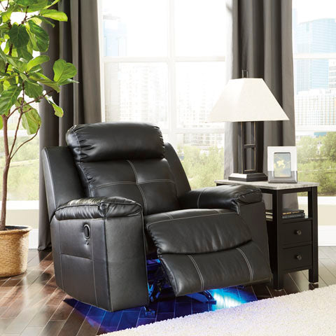 Kempten Black Pull Tab Recliner