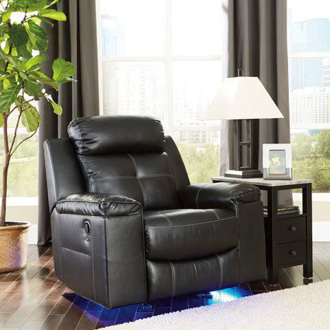 Kempten Black Pull Tab Recliner