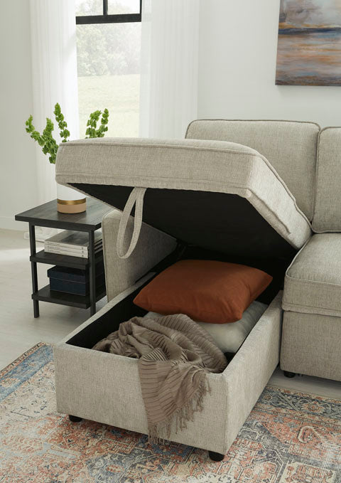 Kerle 2-Piece Fog Sectional with Pop Up Bed