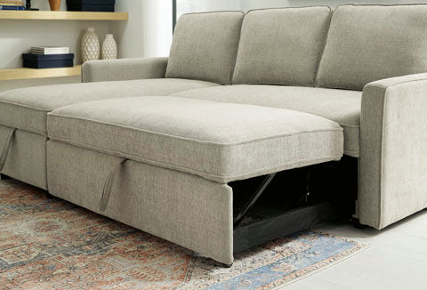 Kerle 2-Piece Fog Sectional with Pop Up Bed