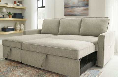 Kerle 2-Piece Fog Sectional with Pop Up Bed