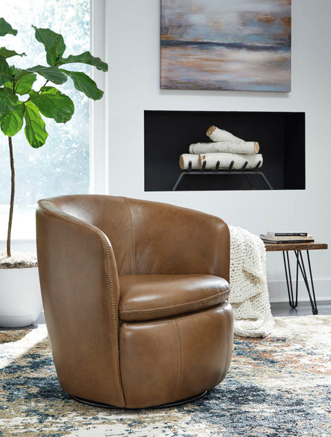 Kierreys Caramel Swivel Chair