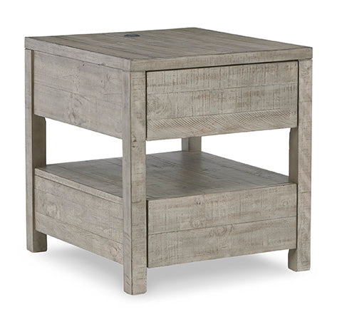 Krystanza Weathered Gray End Table