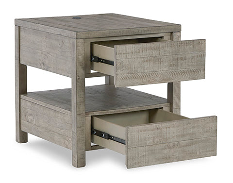 Krystanza Weathered Gray End Table