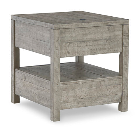 Krystanza Weathered Gray End Table