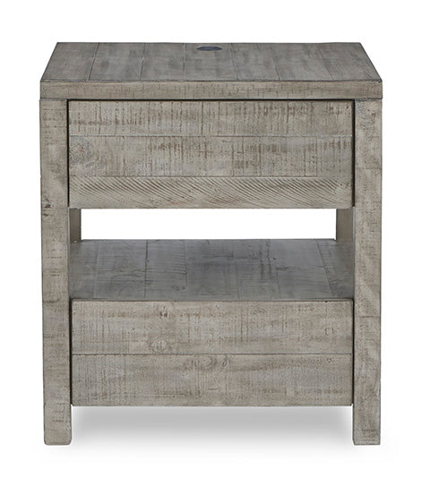 Krystanza Weathered Gray End Table