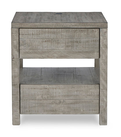 Krystanza Weathered Gray End Table