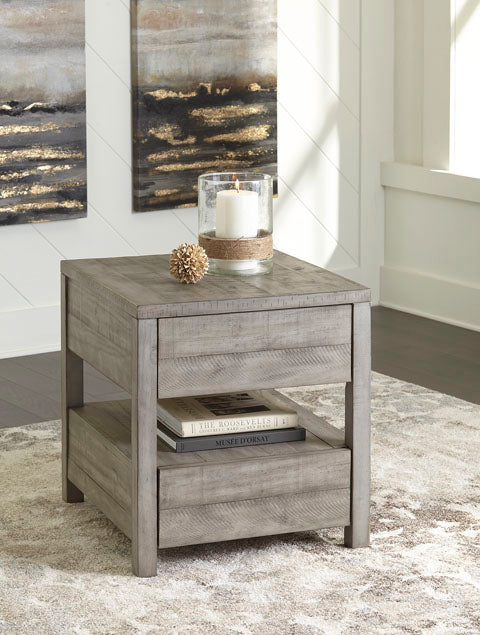 Krystanza Weathered Gray End Table