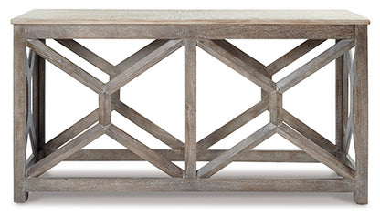 Lanzburg Antique Gray Sofa/Console Table