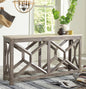 Lanzburg Antique Gray Sofa/Console Table